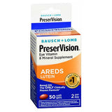 Bausch And Lomb, Bausch And Lomb Preservision Eye Vitamin And Mineral Supplements Lutein Softgels, 50 sgels