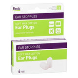 Flents Ear Stopples Wax-Cotton Plugs 6 pair By Flents