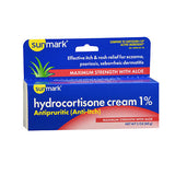 Sunmark, Sunmark Hydrocortisone Cream 1% Maximum Strength With Aloe, 2 oz