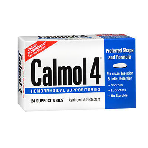 Calmol-4 Hemorrhoidal Suppositories 24 each By Calmol-4