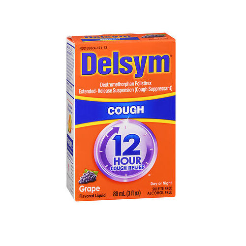 Delsym Adult 12 Hour Cough Relief Grape 3 oz By Delsym