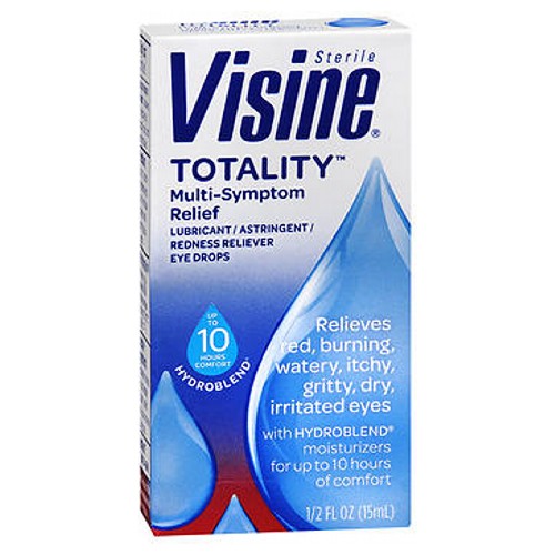 Visine Totality Multi Symptom Relief Eye Drops Redness Reliever 0.5 oz By Visine