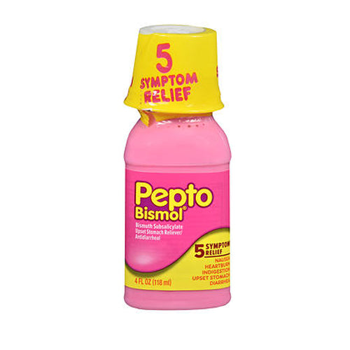 Pepto-Bismol Upset Stomach Reliever Antidiarrheal Original Liquid 4 oz By Pepto-Bismol
