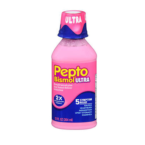 Pepto-Bismol, Pepto-Bismol Maximum Strength Liquid Upset Stomach Reliever Antidiarrheal, 12 oz
