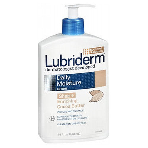 Lubriderm Daily nourishing radiance lotion Shea and Cocoa Butter 16 oz By Lubriderm