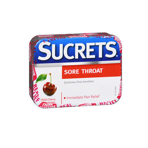 Emerson Healthcare Llc, Sucrets Classic Sore Throat Lozenges, Wild Cherry 18 each