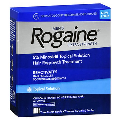 Rogaine Mens Extra Strength Hair Regrowth Treatment Unscented 3 X 2 oz By Rogaine