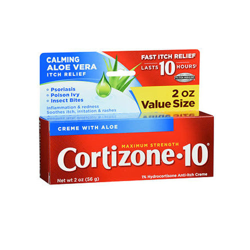 Cortizone-10, Cortizone-10 Anti-Itch Creme With Healing Aloe Maximum Strength, 2 oz