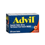 Advil, Advil Pain Reliever And Fever Reducer Coated Tablets, 200 mg, 50 tabs