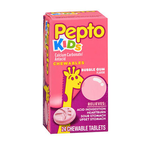 Pepto-Bismol Children Chewable Tablets Bubble Gum Flavor 24 tabs By Pepto-Bismol