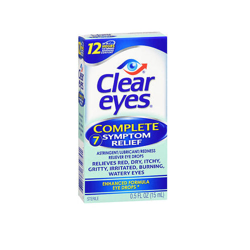 Clear Eyes, Clear Eyes Complete 7 Symptom Relief Eye Drops, 0.5 oz
