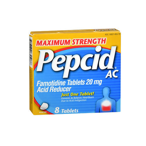 Johnson & Johnson, Pepcid Ac Maximum Strength Acid Reducer, 8 tabs