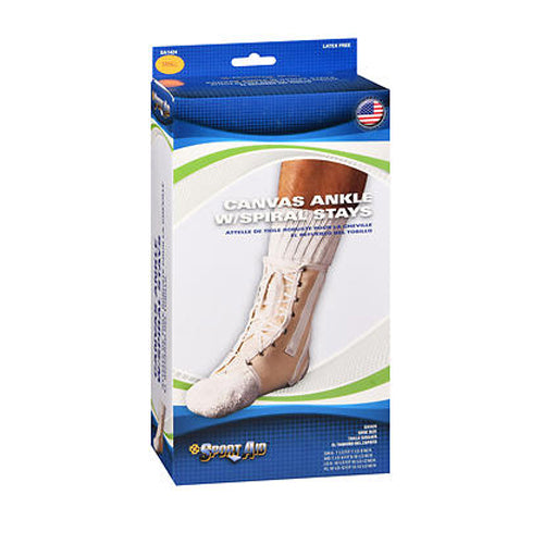 Scott Specialties, Sport Aid Canvas Ankle Support With Spiral Stays, Small each
