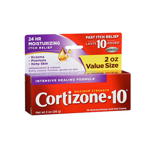 Cortizone-10, Cortizone-10 Hydrocortisone Anti-Itch Intense Healing Formula Cream, 2 oz