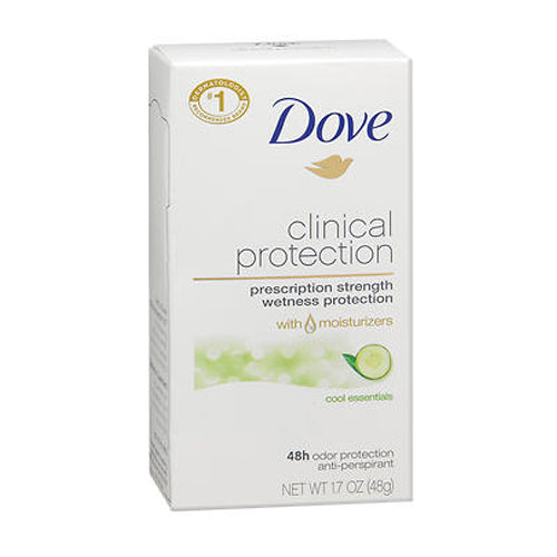 Dove, Dove Clinical Protection Antiperspirant And Deodorant Solid Cool Essentials, cool essentials 1.7 Oz