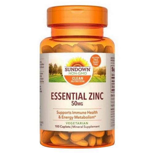 Sundown Naturals, Sundown Naturals Zinc Gluconate, 50 mg, 100 tabs