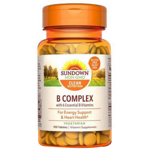Sundown Naturals, Sundown Naturals Vitamin B-Complex, 100 tabs