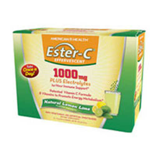Ester-C, Ester-C Effervescent Lemon Lime, 1000 mg, 21 Packets