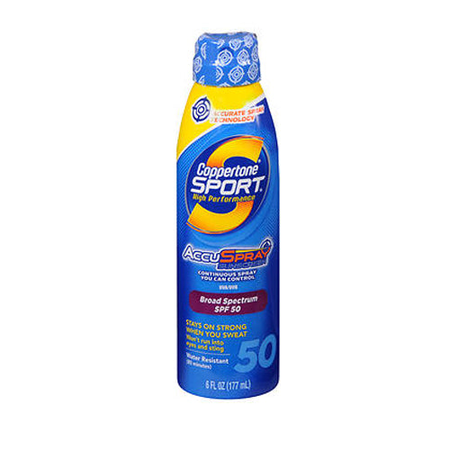 Coppertone, Coppertone Sport Clear Continuous Spray Sunscreen Ultra Sweatproof Spf 50, 6 oz