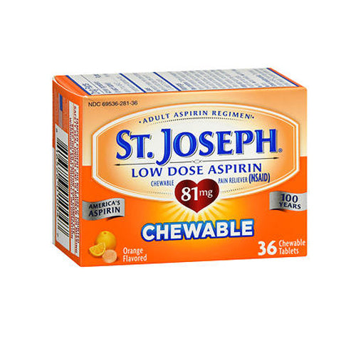 St. Joseph, St. Joseph Aspirin Chewable, 81 mg, Orange 36 tabs