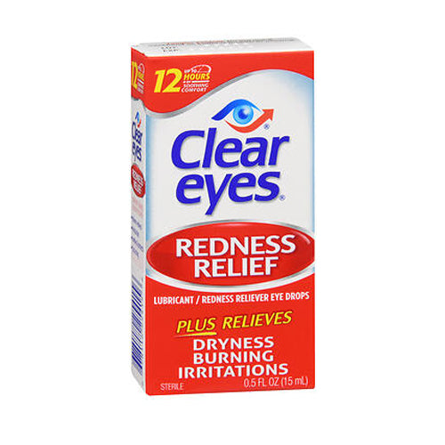 Clear Eyes Redness Relief Lubricant Eye Drops 0.5 oz By Med Tech Products