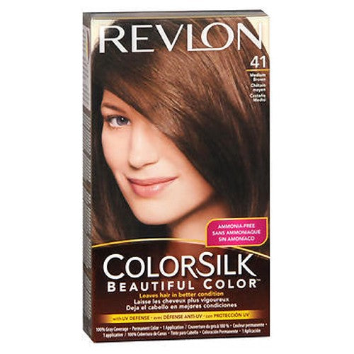 Revlon Colorsilk Natural Hair Color 4N Medium Brown each By Revlon