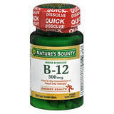 Nature's Bounty, Nature's Bounty Vitamin B-12 Microlozenges, 500 mcg, 100 tabs