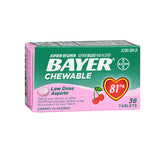 Bayer Children's Aspirin Chewable Low Dose Cherry 36 chewables By Bayer