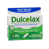 Dulcolax, Medicated Laxative Suppositories, 10 mg, 4 ct